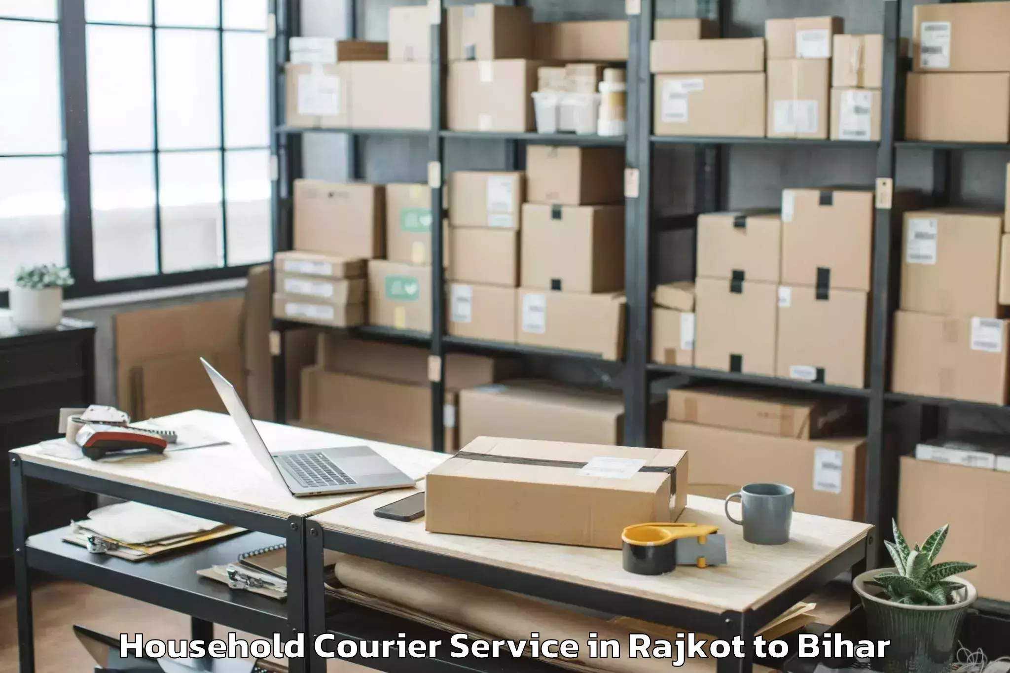 Easy Rajkot to Parsauni Household Courier Booking